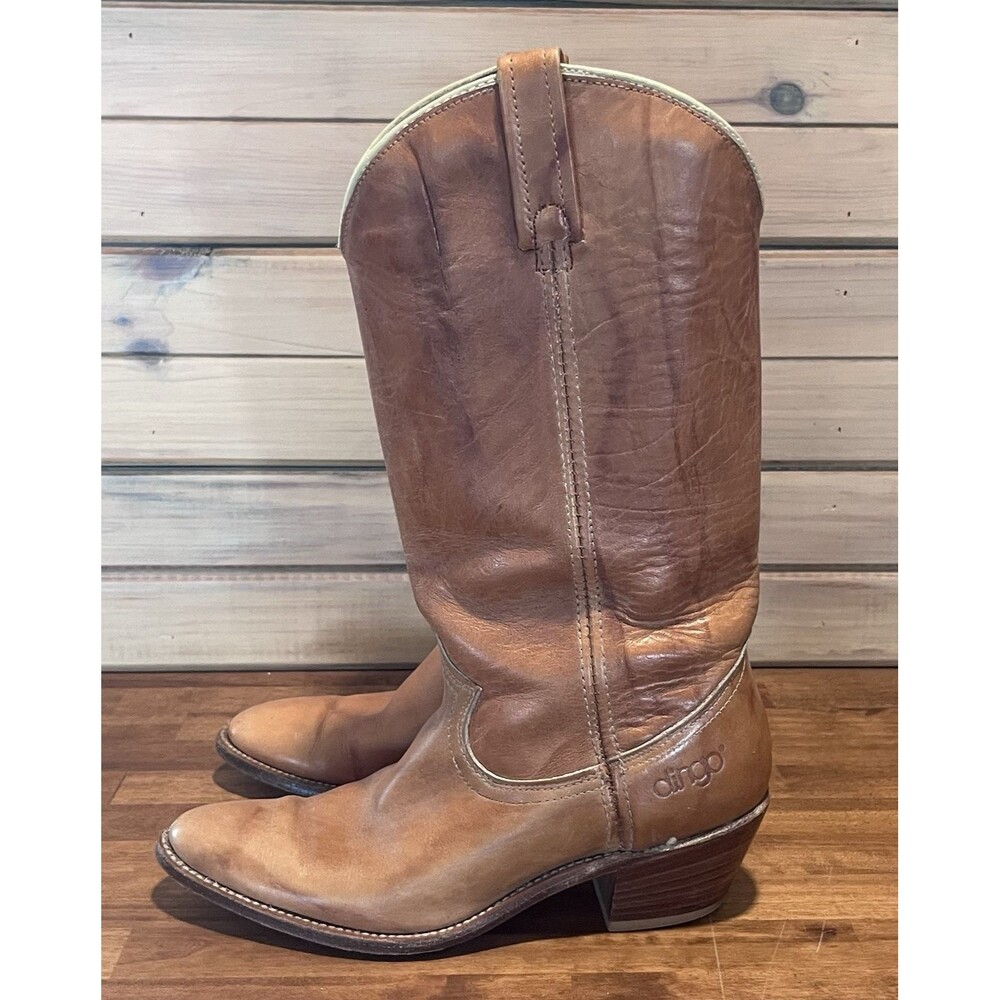Vintage Dingo Boots Women's 8M Cowgirl Urban Cowboy Leather Western Made In USA